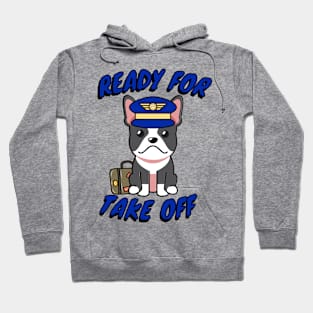 Funny French bulldog is a pilot Hoodie